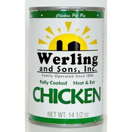 Werling All Natural Chicken – 14.5 oz Long Term Emergency Survival Canned Meat Fully Cooked (6 Pack)