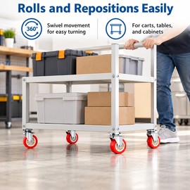 1.5 Inch Red PVC Swivel Caster Wheels – 4PCS Set for Furniture, Carts & Trolleys