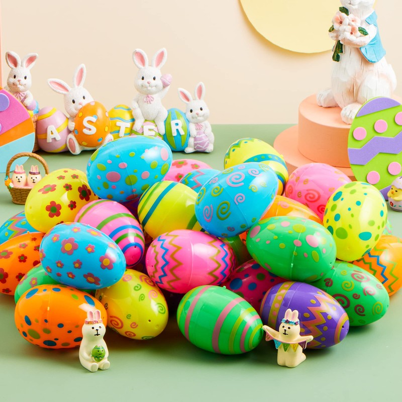 Joyin 36 Pieces Printed Easter Eggs Light Colour Easter Eggs