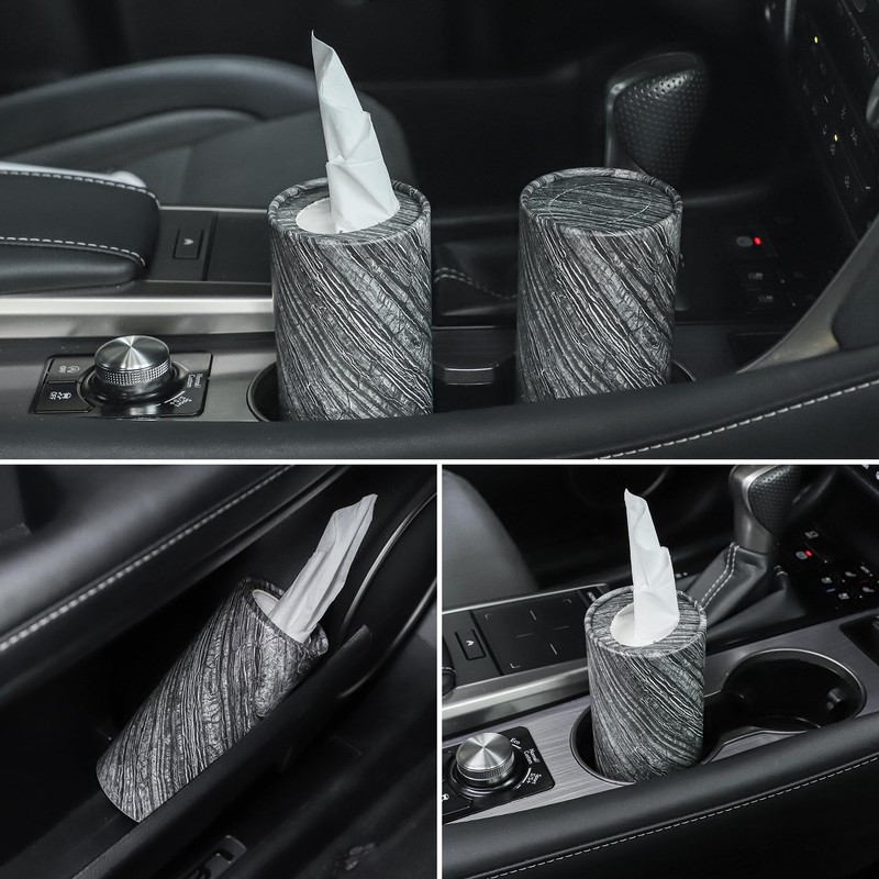 SINGARO Car Tissue Holder, 4 Pack Car Cup Holder Facial