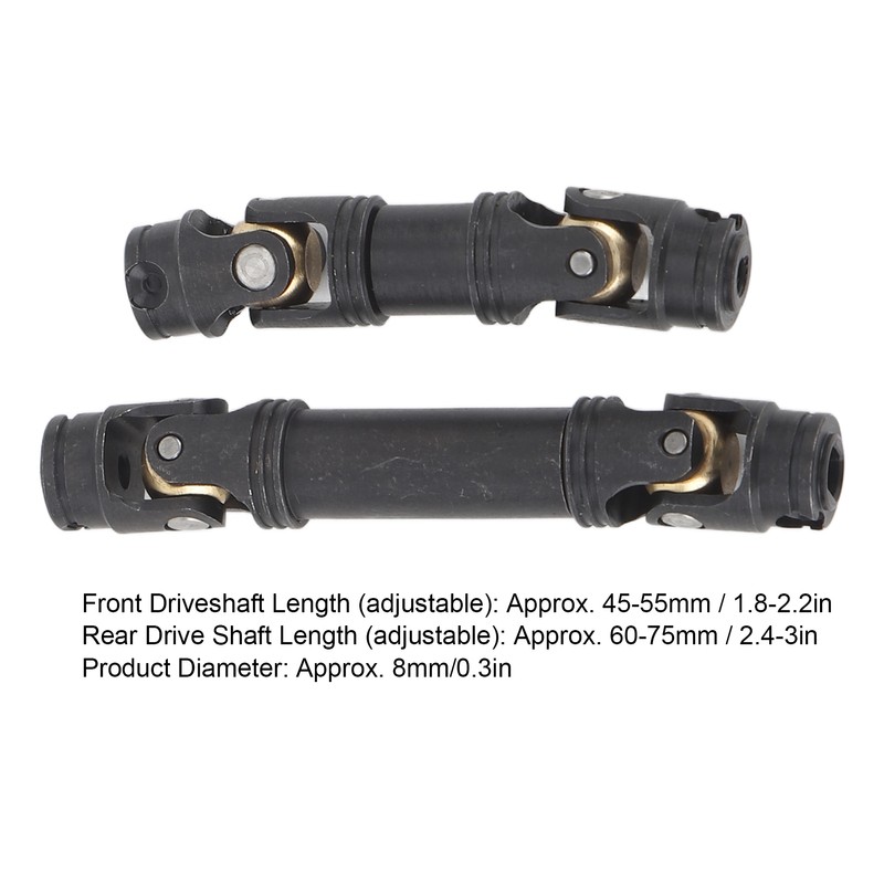 RC Drive Shaft Replacement Adjustable Universal Metal Front and Rear