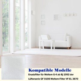 12 pieces replacement filters for Meltem G-4 from year 1992 of the fan series GF 0198 ventilation system air filter class G2, 150 x 150 mm dust filter – replacement filter VF-EL 3870