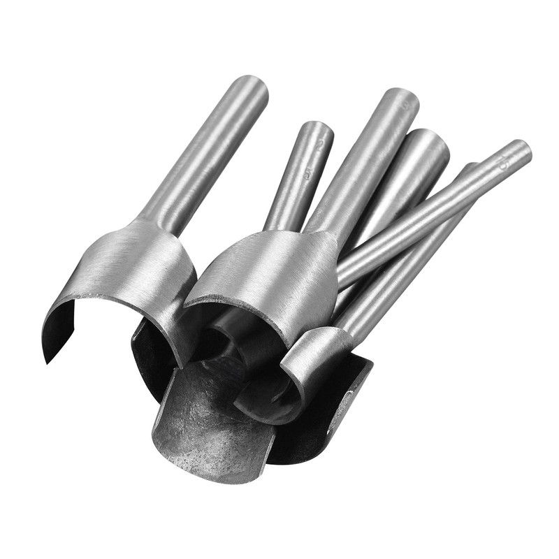 sourcing map Half-Round Leather Cutter Punch Set 15mm-40mm Strap End