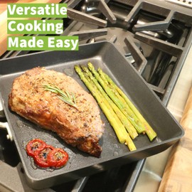 TECHEF - Tamagoyaki Japanese Omelette Pan/Egg Pan Skillet, PFOA-Free, Dishwasher Safe, Induction-Ready, Made in Korea (Black/Large)