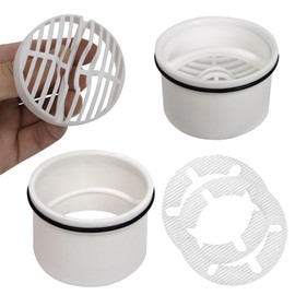 2pcs Hair Strainer + Immersion Pipe for Shower Drain Set Compatible with Drain Fitting Hair Strainer for Shower Replacement 6960、6961、6962、6963, Hair Filter Strainer Insert Shower Drain Siphon