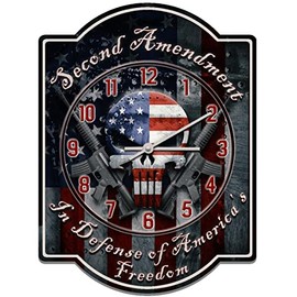 Decorative Concepts Second Amendment American Patriotic Wall Clock