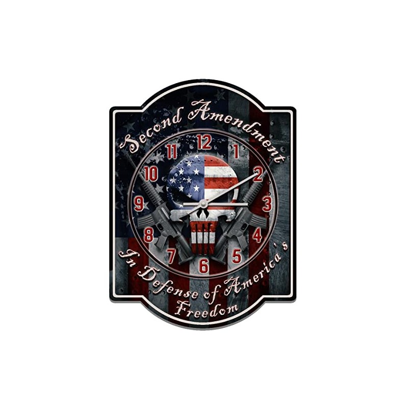 Decorative Concepts Second Amendment American Patriotic Wall Clock