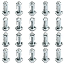 Jiozermi 20 Pcs Hollow Wall Anchors and Screws, Hollow Core Door Anchors for 0-5mm Door Thin Walls Hollow Plastic Sheet Iron Sheet, M4 x 4/5"