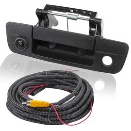 EWAY Tailgate Handle Backup Rear View Camera for Dodge Ram 1500 (2009-2017) / 2500 3500 (2010-2017) Aftermarket Reverse Parking Cameras, Tailgate Door Handle Replacement Camera 26FT Extension Harness
