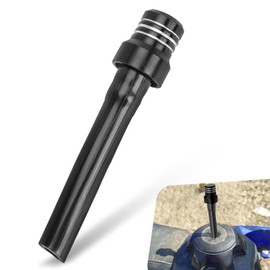 MLY Gas Tank Vent Hose, Air Vent Breather Hose Gas Fuel Cap Vent Tube, CNC One Way Fuel Tank Valve Tube with Aluminum Cap, Universal for Quad 4 Wheeler, Off-Road Motorcycles Dirt Bike ATVs (Black)