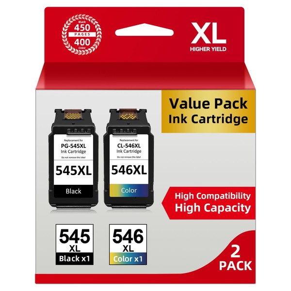 ECOINKO PG-545 CL-546 XL Compatible with Canon Printer Cartridges 545