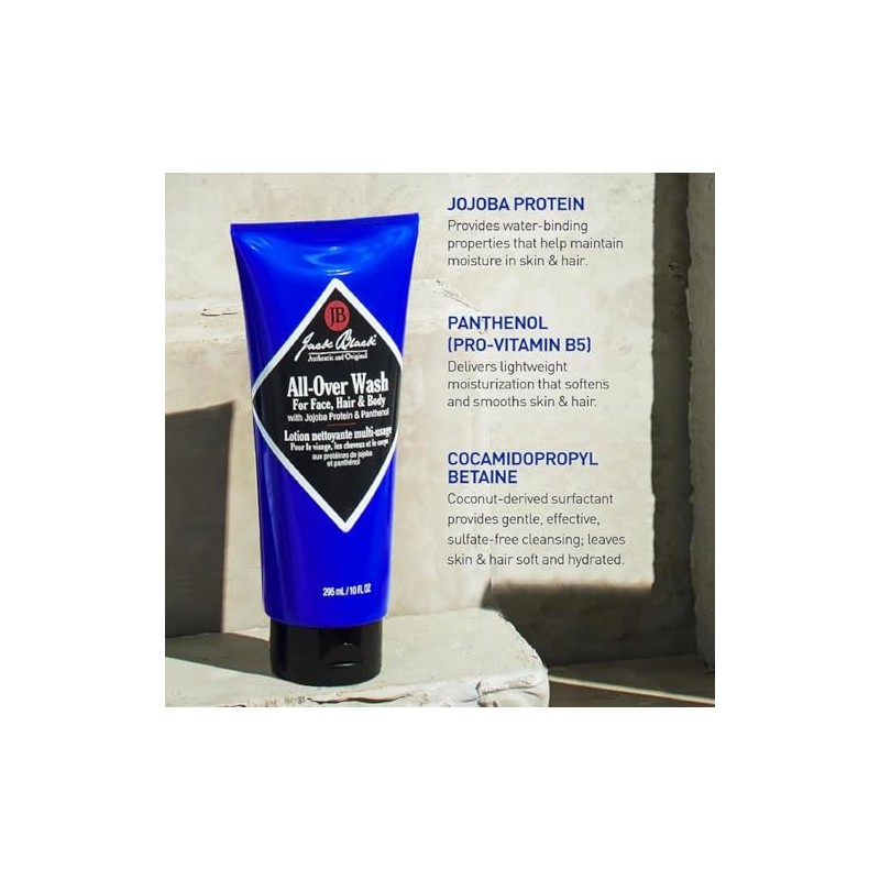 Jack Black All-Over Wash For Face, Hair & Body, 33