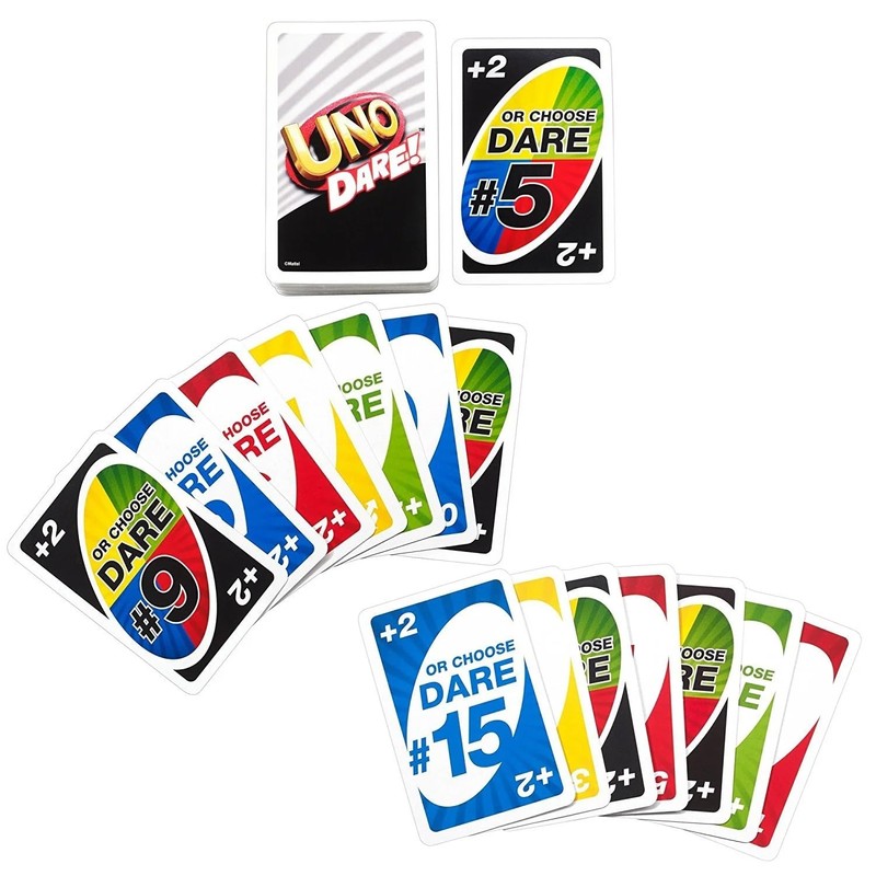 Mattel Games UNO Dare with UNO Card Game Bundle