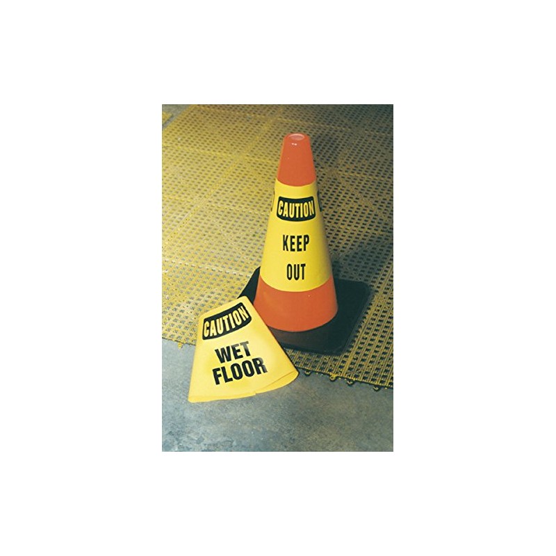 Accuform Signs FBC913E Vinyl Traffic Cone Cuff Sleeve, Legend "Caution