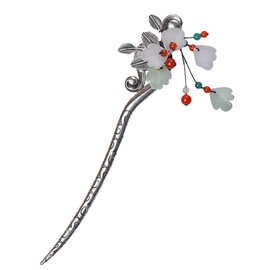 jojofuny 1pc Retro Leaf Flower Hairpin Vintage Hair Stick for Updo Elegant Headdress for Parties Festivals Photography and Daily Wear