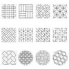 FREEBLOSS 12Pcs Sashiko PET Stencils Sashiko Template Basic Line Template