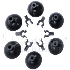 Lee's Aquarium & Pets Air Line Tubing Suction Cup Holders Lee's Aquarium 6pc Stealth/Sleek/