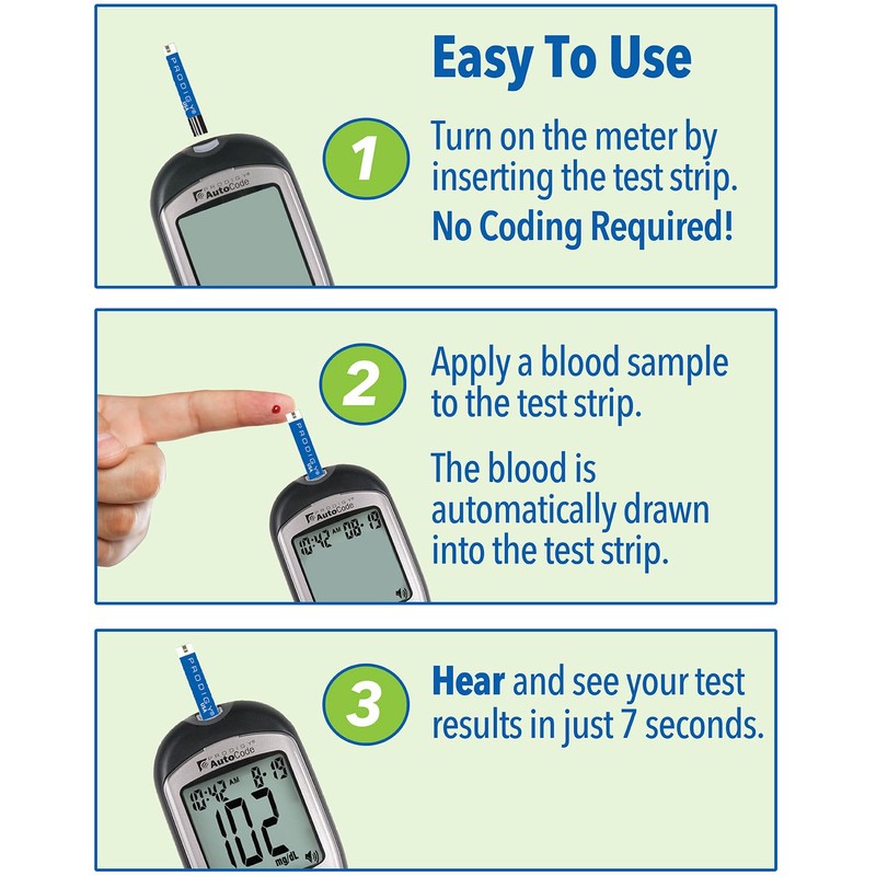 PRODIGY 10500 100ct Test Strips with AutoCode Talking Meter Starter