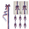 6 Pcs Patriotic 4th of July Cabinet Bows, Flags Pattern
