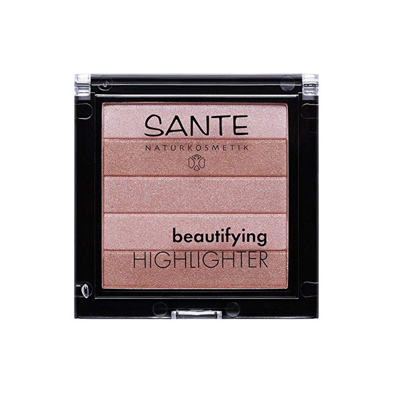 SANTE Naturkosmetik Beautifying Highlighter, 01 Nude, 5 Powder Shades Organic
