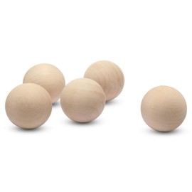 1-3/4 Inch Small Wood Balls, Pack of 5 Wooden Balls for Crafts and DIY Project, Hardwood Birch Wood Balls, by Woodpeckers