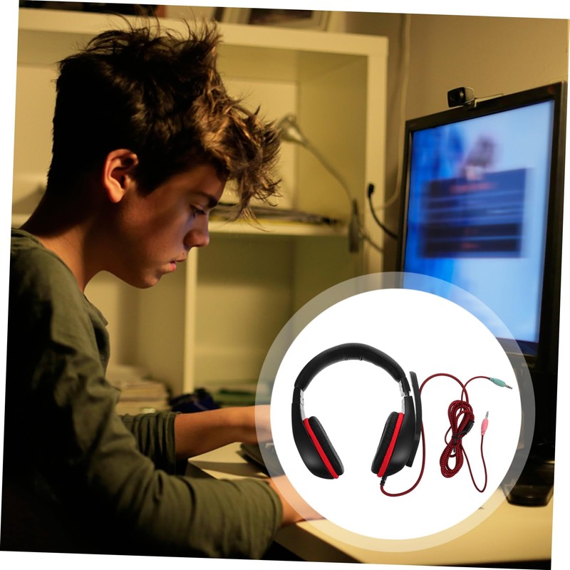 DOITOOL Gaming Headset Wired Over-Ear with Mic Comfortable Earmuffs Headband