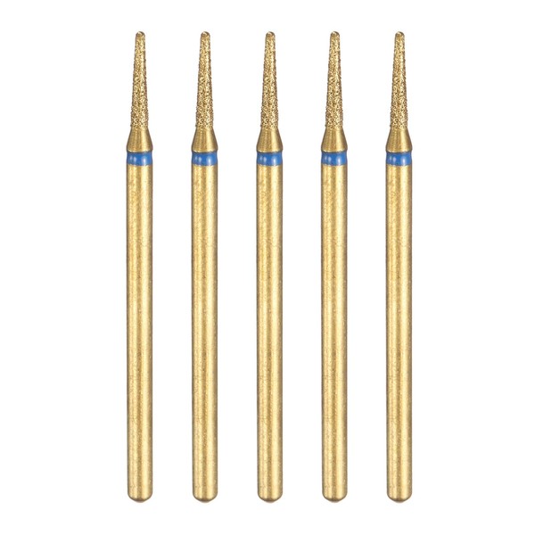 sourcing map 5pcs 120-140 Grits Diamond Grinding Bit 1.6mm Tapered