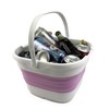 SAMMART 9.5L (2.5 gallon) Collapsible Rectangular Handy Bucket (White/Pale Purple)