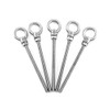 QWORK Threaded Eyebolts, 5 Pack 1/4" x 4" Long Stainless Steel Marine Grade Shoulder Eye Bolt
