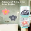 GEENOA New Silicone Shower Foot Scrubber Mat, Large Wall-Mounted Back