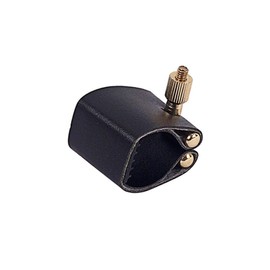 Alnicov Ligature Clasp Faux Leather Compact Durable for Alto Saxophone Rubber Mouthpiece
