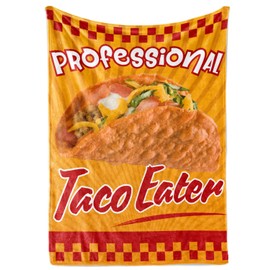 Taco Gifts for Women, Girls, Men, Mexicans, Taco Lovers, Taco Themed Blanket Throw 50x65 Inches