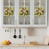 6pcs 6 Pcs 9" Lemon Wreaths Blueberry Eucalyptus Cabinet Flowered