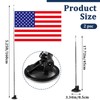 2 Pack Car Flag Pole with Suction Cup Mount, 18-62.4''