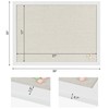 Board2by White Cork Board Bulletin Board with Linen, Wood Framed