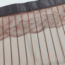 Striped Magnetic Entrance Screen Door Mosquito Net Brown