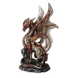 PTC 10 Inch Steampunk Inspired Mechanical Dragon Statue Figurine