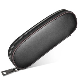 KABANTiFY ぺンケース 筆箱 スリム 栃木レザー 本革 シンプル 大人 おしゃれ レザーペンケース メンズ 革筆箱 万年筆ケース ペン保護 2本差し ホルダー付き 軽量 YKKファスナー ビジネス シンプル 無地 プレゼント