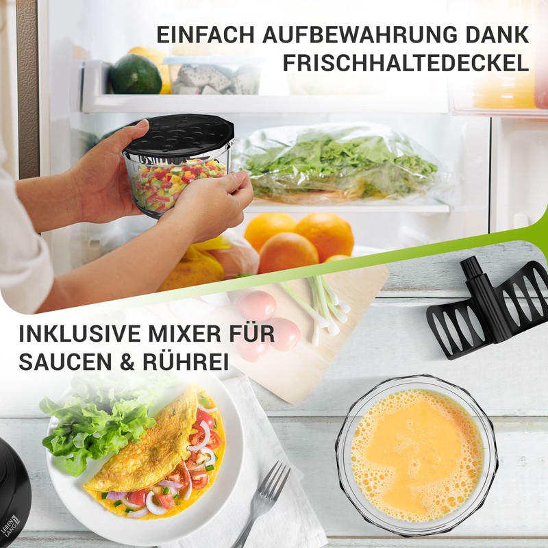 LEBENLANG Vegetable & Onion Slicer - 1 Litre Fruit Chopper