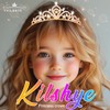 Kilshye Rhinestone Princess Tiara Silver Star Tiaras Headband Birthday Hair