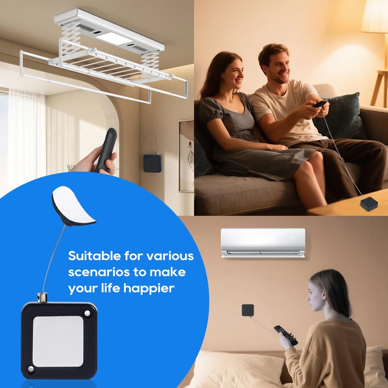 Retractable Remote Control Tether Lock: 6.5 ft Upgraded Pulling Force