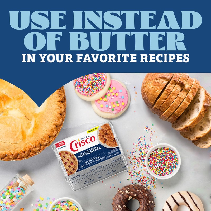 Crisco All-Vegetable Shortening Sticks, 20 Ounce, 3 Sticks