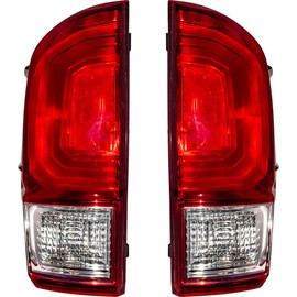 Brock Aftermarket Replacement Driver Left Passenger Right Combination Tail Light Assembly Without Black Bezel Set Compatible With 2016-2017 Toyota Tacoma SR/SR5