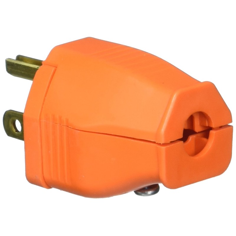 Leviton 3W101-OR 003-3W101-0OR 2 Pole 3 Wire Orange Grounding Plug,