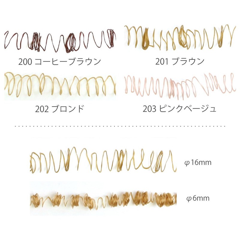 Takagi Fiber CM202 Doll Hair, Curl Type, Large, φ0.6 inches
