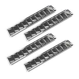 MARINE CITY Louvered Vent – Stainless Steel Mirror Finish, Corrosion-Resistant, Durable Vent Cover for Boats, Yachts, RVs & Homes (4 Pcs, 10 Slots)
