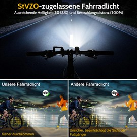 LED Bicycle Light Set, STVZO Approved Bicycle Light