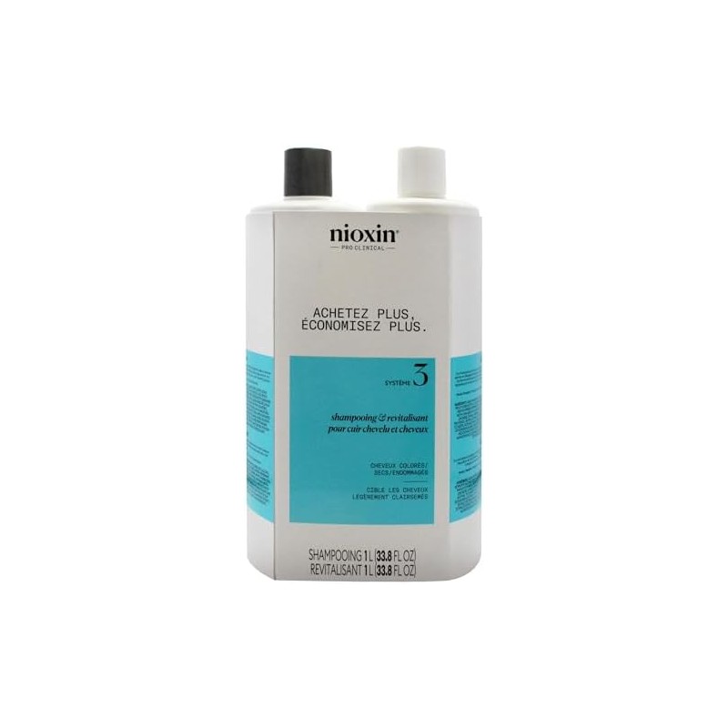 Nioxin System 3 Cleanser and Scalp Therapy Conditioner, 33.79 Ounce