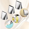 Qianyu Set of 3 Piping Nozzles Set Stainless Steel Large