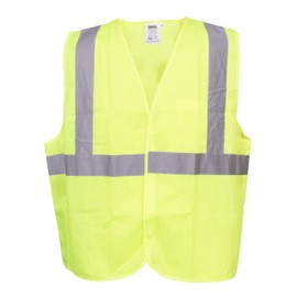 Cordova Safety Products Class Ii 5 Pt. Breakaway SAFETY Vest with Pockets & Silver Reflective Tape - Large - Lime (VB231PL)